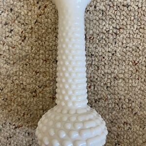 Vase Milk Glass Hobnail White MCM Brody Co. VTG '60s USA